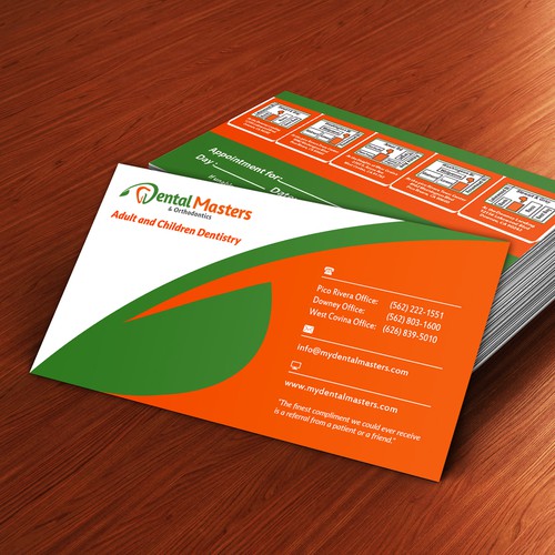 Fresh NEW Dental Masters Business Card