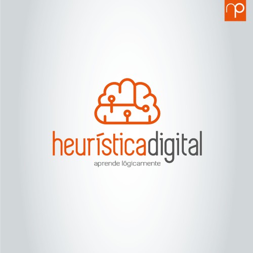 Logo para heurística digital, video Tutoriales de diseño 3D en linea