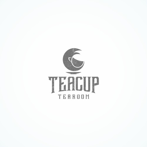 Negative space logo For Teacup Tearoom