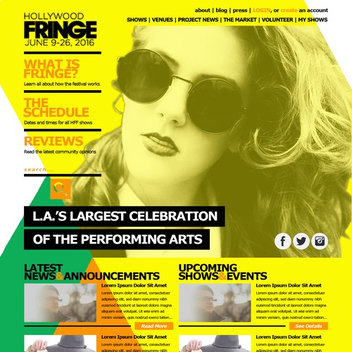 Finalist of The Fringe Festival Website Redesign