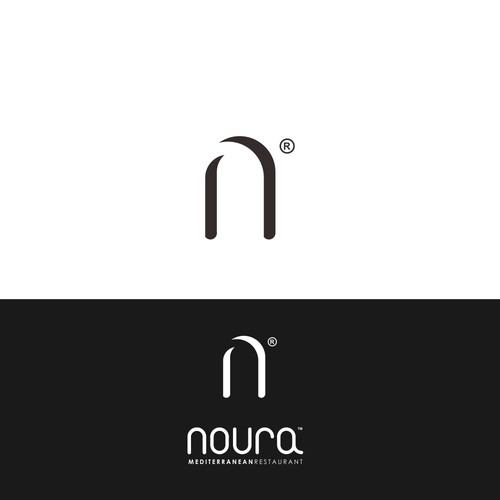 Noura  modern simple logo design.