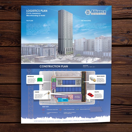 Design an attractive construction logistics plan