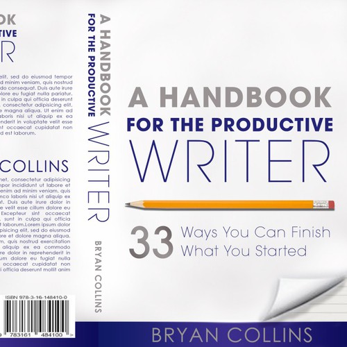 Create a book cover for my handbook for writers