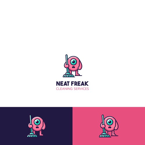 Mascot logo design of a freak