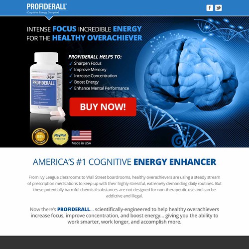 Design A Creative Landing Page for a Leading Health Supplement