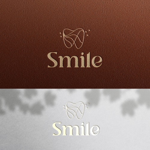 Luxurious and elegant logo design for a dental services company