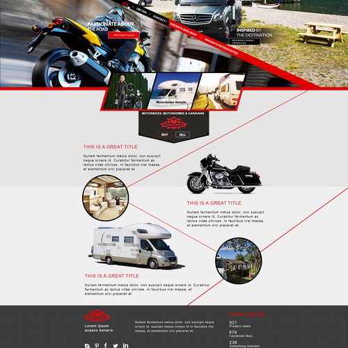 Create visually INSPIRING, powerful website for Swedens largest Motorbike & RV dealer!