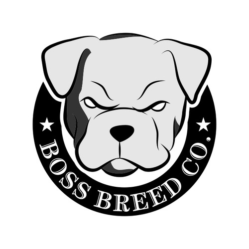 dog head logo for boss bread co.