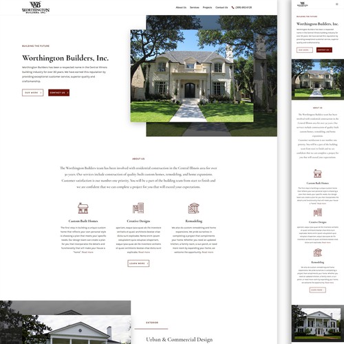 Home Builders Page Design