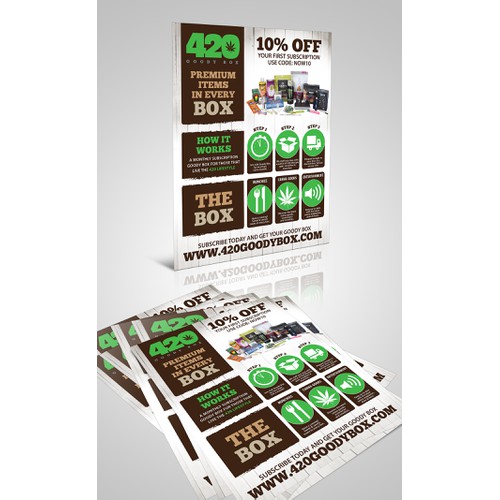 Create a winning magazine ad for 420 Goody Box.