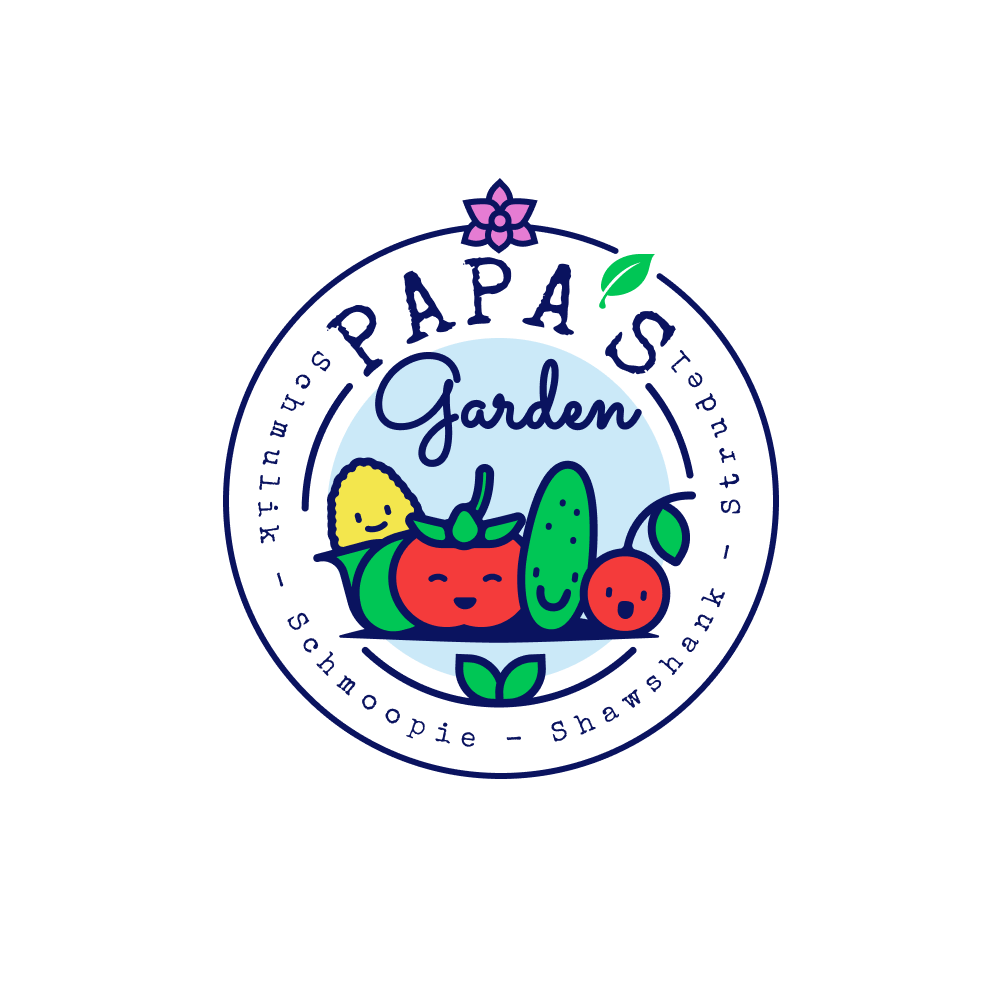 Fun garden logo for our kids to honor grandpa