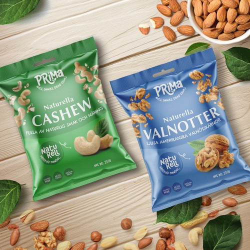 Packaging Design for PRIMA Snacks