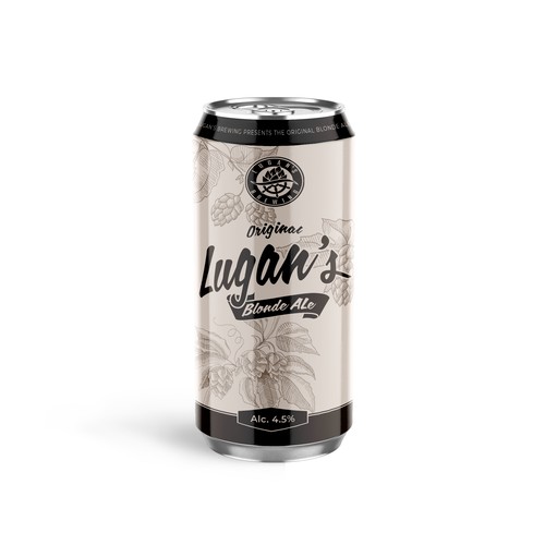 Lugan's Blonde ale beer cans design