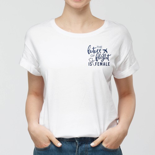 Tshirt for females in aviation