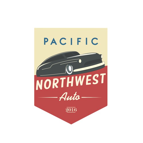 vintage logo for classic car workshop
