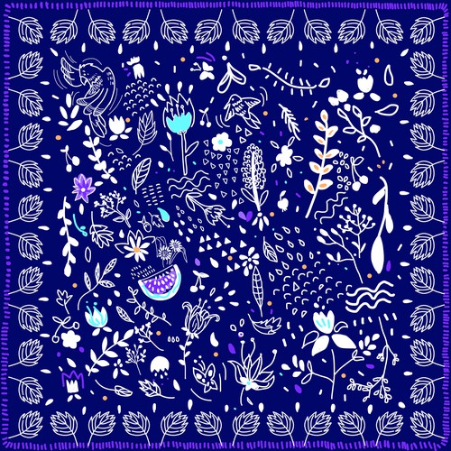 Create a bold, vibrant, hand-painted design for a picnic rug / portable work of art