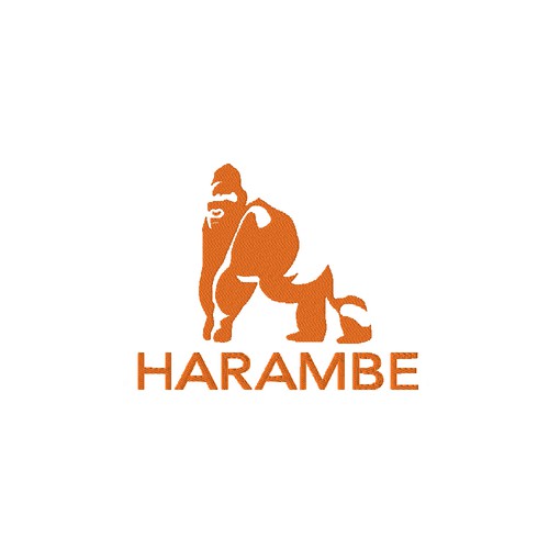 Harambe Logo Design Embroidery