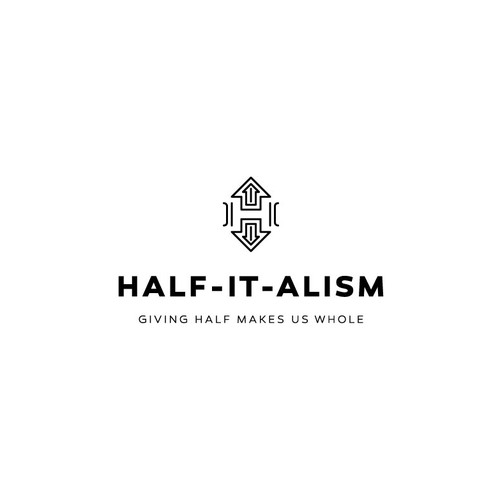 Line art logo design for Half-it-alism