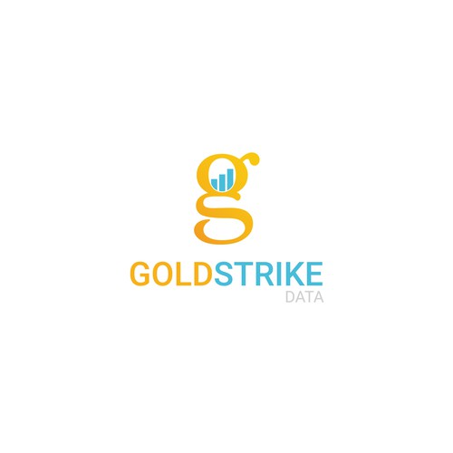 Create a modern logo for a high tech big data company, Goldstrike Data