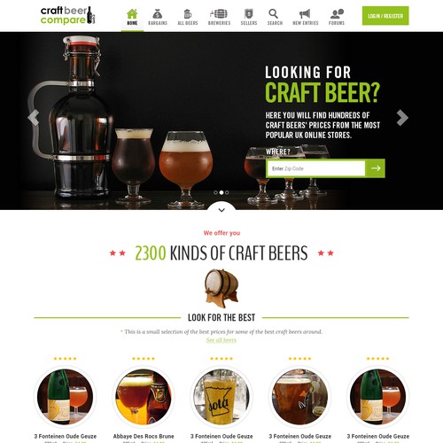Create a beautiful design for Craft Beer Compare