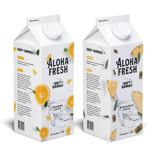 Fruit juice packaging design
