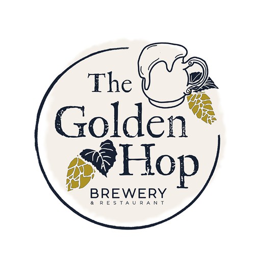 The Golden Hop Logo Design
