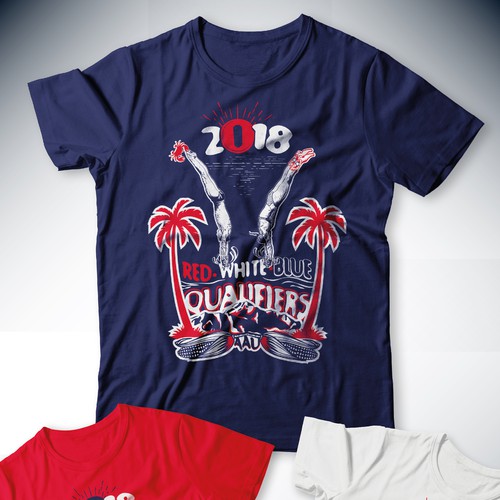 T-Shirt design for AAU Red-White-Blue Qualifiers 2018