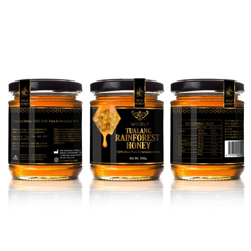 Forest Honey Product Label for wiidly