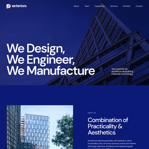 Modern website for the architecture company