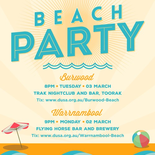 Flyer design for beach party