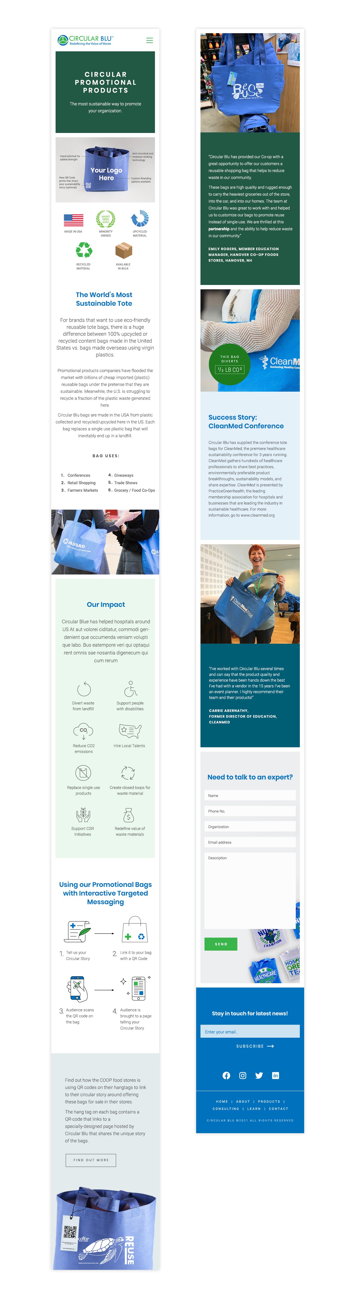 Circular Blu Website Redesign