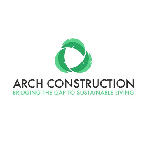 Simple logo design for sustainable building company