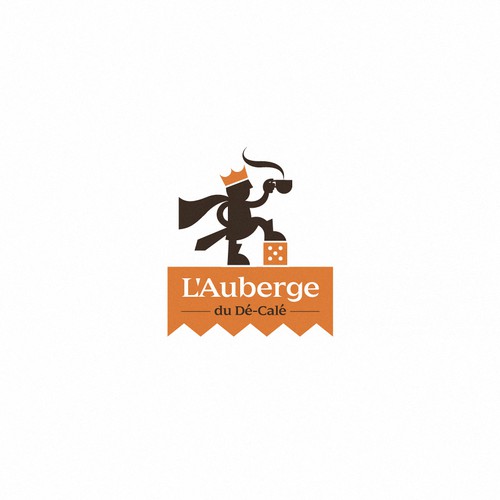 Logo design for the competition "L'Auberge du Dé-calé - a bar for immersive gaming or tea-visiting"