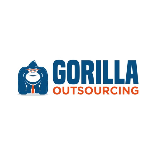 A Clean, Crisp and Abstract Graphic Logo of a Gorilla Needed