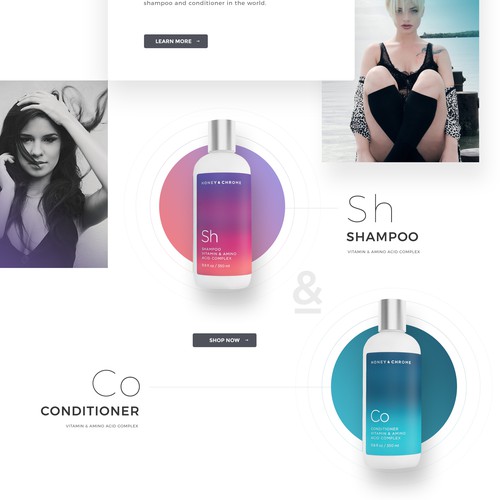 Website design for cosmetic brand