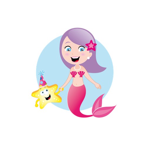 Create a sea creature character illustration - a child's bath buddy!