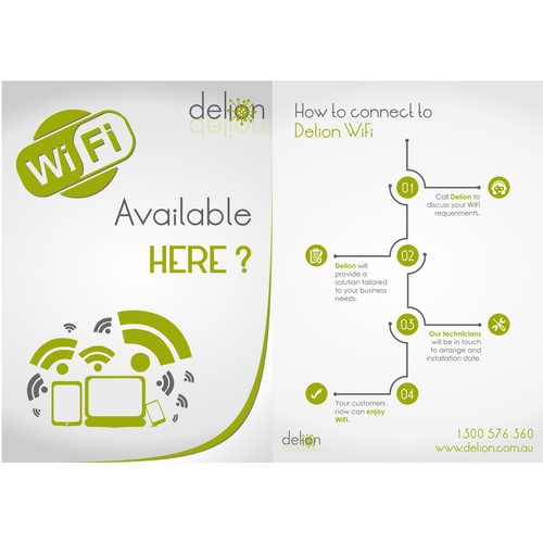 Create a unique marketing campaign advertising Delion Wireless Hotspot solutions