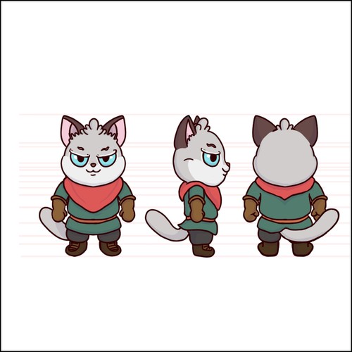 2d Game Character Cat