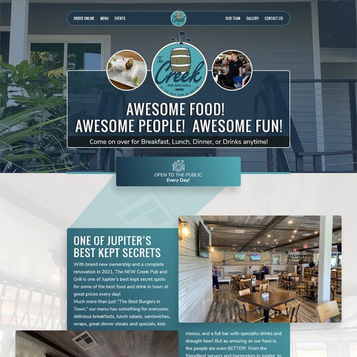 Restaurant Website Homepage Design