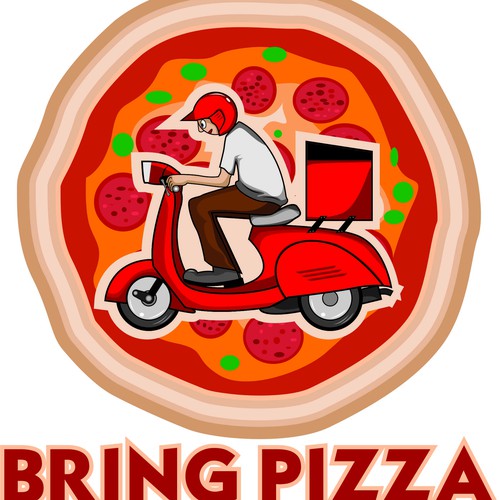 Design the logo for the first pizza company born on mobile.