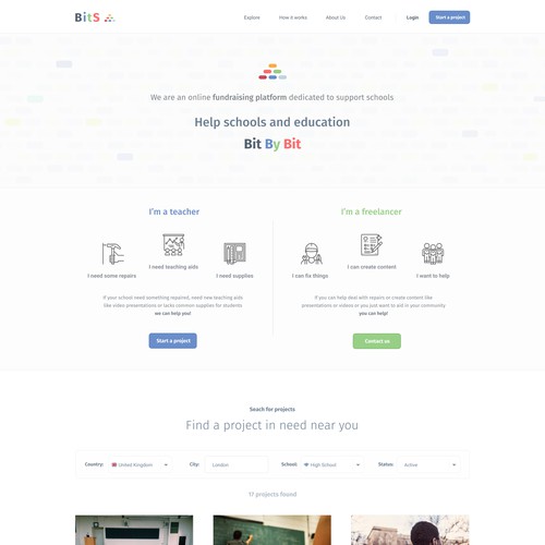 BitS online crowdfund platform for schools IT projects
