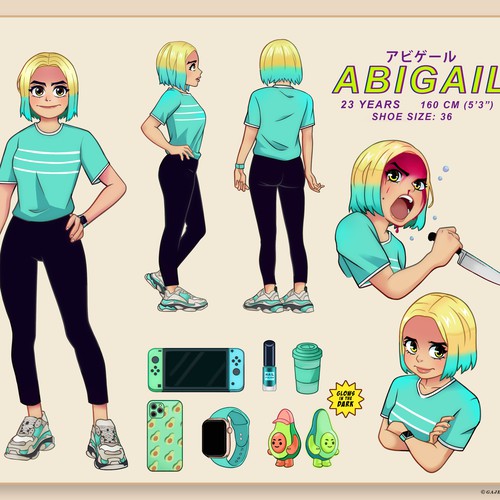 Anime Character Design - Abigail Kongkow