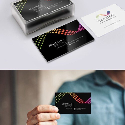 Business card concept for NanoHUE