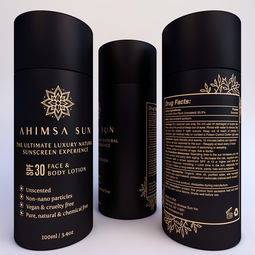 Packaging Design for Ahimsa Sun Bottle