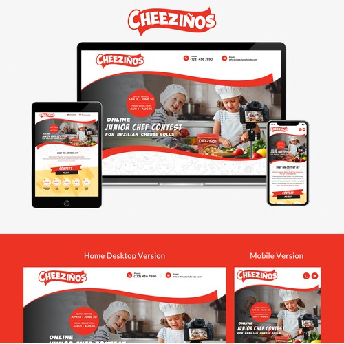 Modern landing page for Chef contest