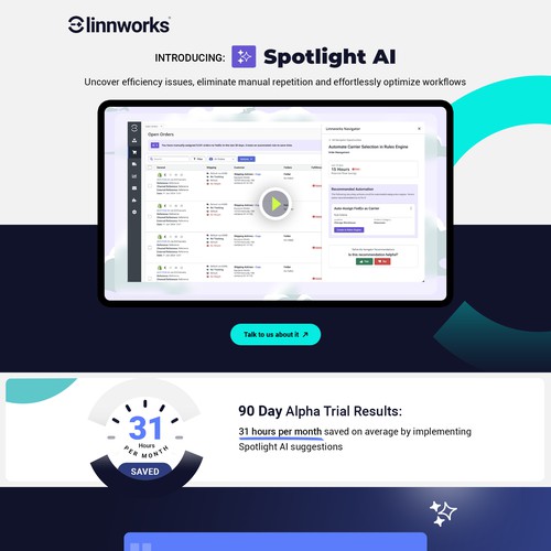 Feature launch promo landing page 