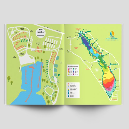 Map for camping and marina.