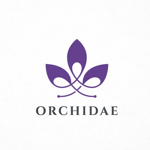 Elegant Orchid Flower Logo