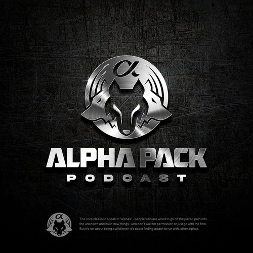 Alpha Pack Podcast Logo Design