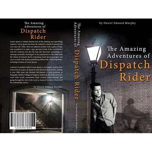 Design a book cover for The Amazing Adventures of the Dispatch Rider